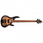 ESP LTD D-4 Burled Poplar Black Natural Burst Satin Bass B-Stock