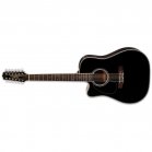 Takamine EF381DX LH Gloss Black Left-Handed 12-String Guitar