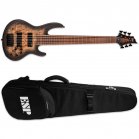 ESP LTD D-6 Black Natural Burst Satin 6-String Bass + ESP Bag