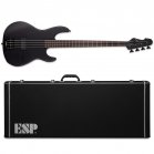 ESP LTD AP-4 Black Metal Black Satin BLKS Electric Bass + Case