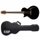 ESP LTD TL-6 Black LH Left-Handed Thinline Acoustic Guitar +Case