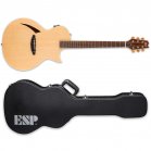ESP LTD TL-6 Natural Thinline Acoustic-Electric Guitar + Case