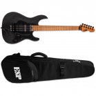 ESP LTD SN-1000FR Black Blast Electric Guitar + Hard Case