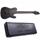 Schecter PT-8 MS Black Ops Satin Black Open Pore + Case NEW