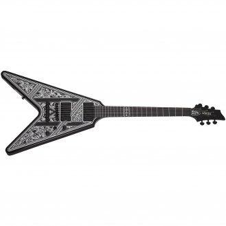 Schecter V-1 Przym Palladium Guitar Gloss Black NEW
