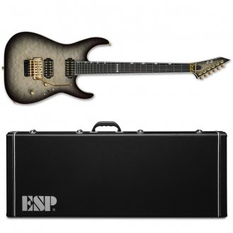 ESP E-II M-II QM Guitar Black Natural Burst + Hard Case - NEW