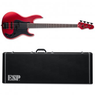 ESP LTD AP-4 Bass Guitar Candy Apple Red Satin + ESP Case NEW