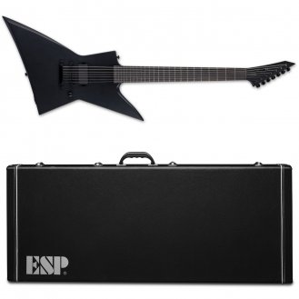 ESP LTD EX-7 Baritone Black Metal 7-String Black Satin +Case NEW
