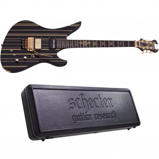 Schecter Synyster Custom-S Black w Gold Pin Stripes + HARD Case