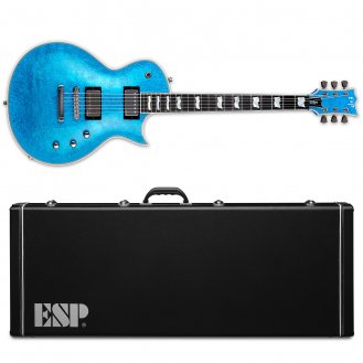 ESP Eclipse Custom Blue Liquid Metal Electric + Case - B-Stock