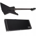 Schecter E-1 SLS Evil Twin Satin Black Electric Guitar + Case