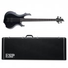ESP LTD F-4 Black Metal Bass Guitar Black Satin + Case NEW F4