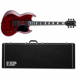ESP E-II Viper Electric Guitar See Thru Black Cherry + Case NEW