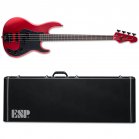 ESP LTD AP-4 Bass Guitar Candy Apple Red Satin + ESP Case NEW