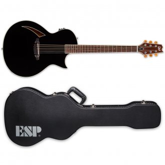 ESP LTD TL-6 Black Thinline Acoustic-Electric Guitar + ESP Case