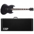 ESP LTD Viper-400 Baritone Black Satin Electric Guitar + Case