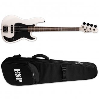 ESP LTD Surveyor \'87 Pearl White Electric Bass Guitar + ESP Bag