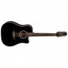 Takamine EF381DX Gloss Black 12-String Dread Guitar + Case