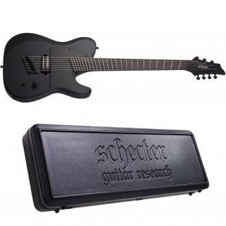 Schecter PT-7 MS Black Ops Satin Black Open Pore +Case NEW