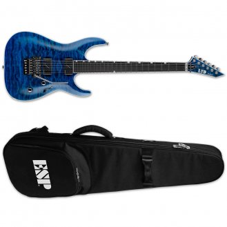 ESP LTD MH-1000 QM Black Ocean - MH1000 BLKOC + ESP TKL BAG