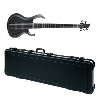 Ibanez BTB625EX Iron Label Black Flat 5-String Bass + Case New