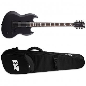 ESP LTD Viper-400 Baritone Black Satin Electric Guitar + TKL Bag
