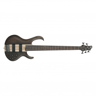 Ibanez BTB605 Transparent Gray Flat 5-String Bass Guitar New