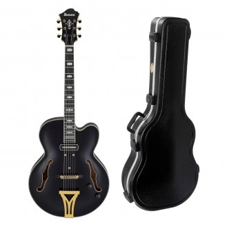 Ibanez PM3C Pat Metheny Hollowbody Guitar Black Low Gloss BSTOCK