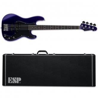 ESP LTD Surveyor \'87 Bass Guitar Dark Metallic Purple + Case NEW